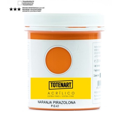 Fine art shop - Acrylic Pyrazolone Orange 250 ml. totenart | totenart.com