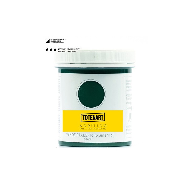 Fine art shop - Acrylic Yellow Tone Phthalic Green 250 ml. totenart | totenart.com