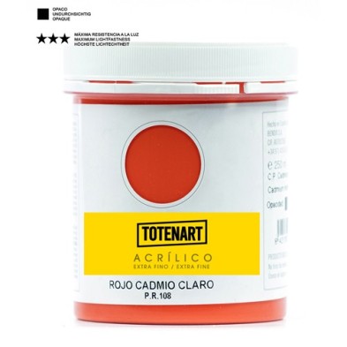 Fine art shop - Acrylic Light Cadmium Red 250 ml. totenart | totenart.com