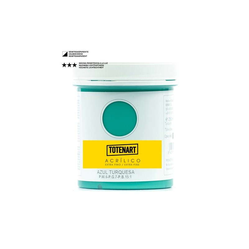 Fine art shop - Acrylic Turquoise Blue 250 ml. totenart | totenart.com