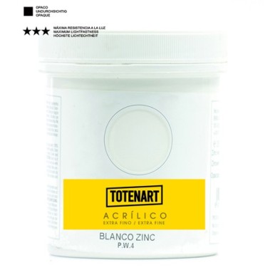 Fine art shop - Acrylic Zinc White 250 ml. totenart | totenart.com