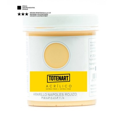 Fine art shop - Acrylic Redish Naples Yellow 250 ml. totenart | totenart.com