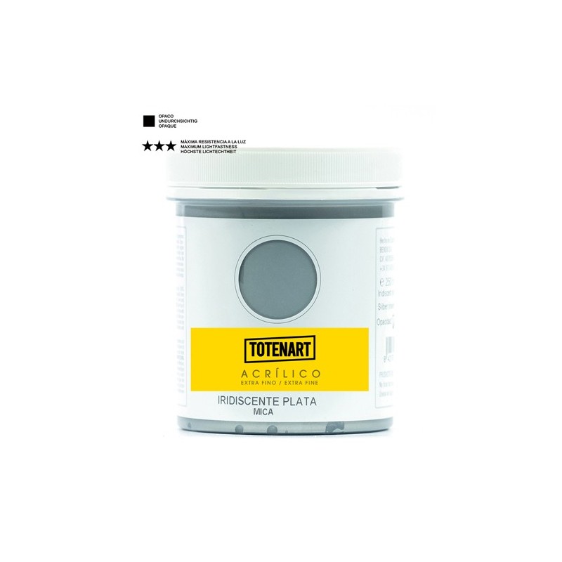 Fine art shop - Acrylic Iridescent Silver 250 ml. totenart | totenart.com