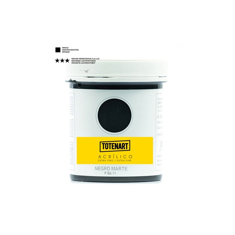 Fine art shop - Acrylic Mars Black 250 ml. totenart | totenart.com