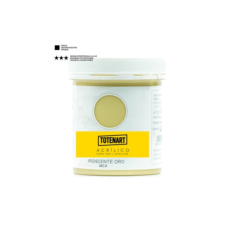 Fine art shop - Acrylic Iridescent Gold 250 ml. totenart | totenart.com