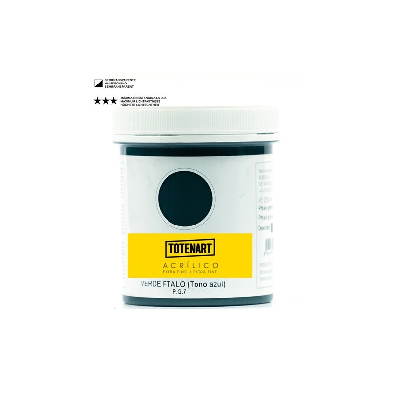 Fine art shop - Acrylic Blue Tone Phthalic Green 250 ml. totenart | totenart.com