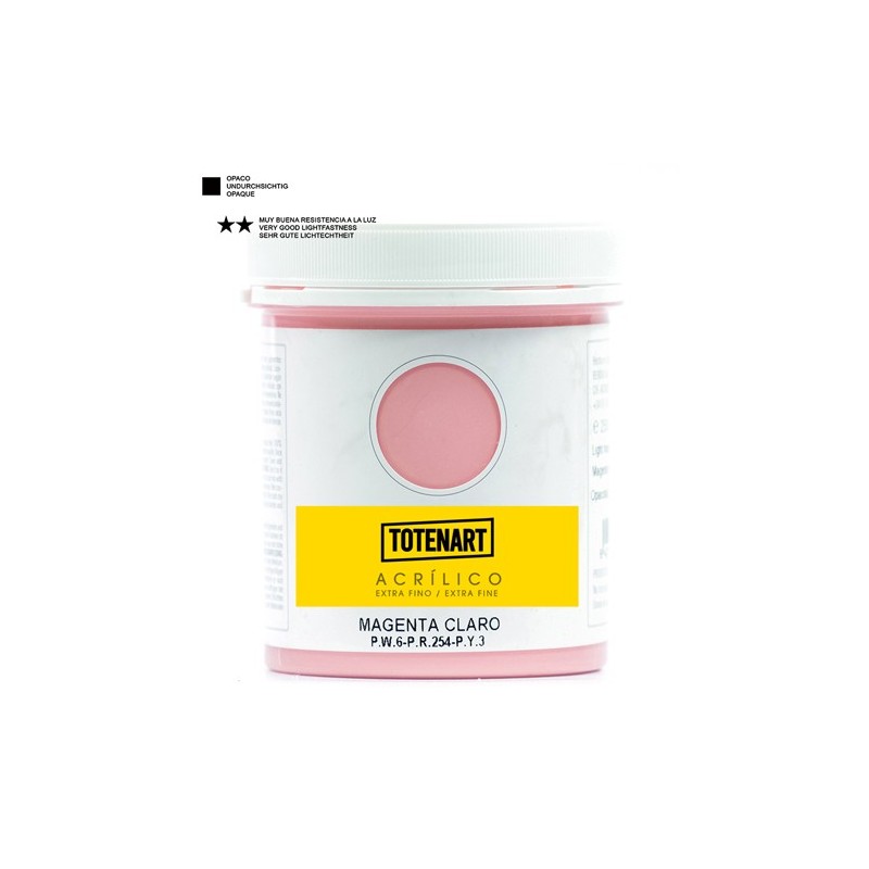 Fine art shop - Acrylic Light Magenta 250 ml. totenart | totenart.com
