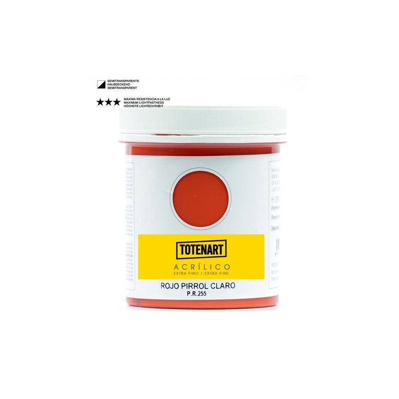 Fine art shop - Acrylic Light Pyrole Red 250 ml. totenart | totenart.com