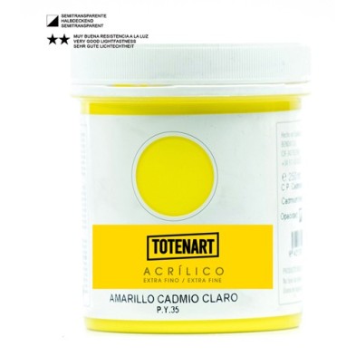 Fine art shop - Acrylic Light Cadmium Yellow 250 ml. totenart | totenart.com