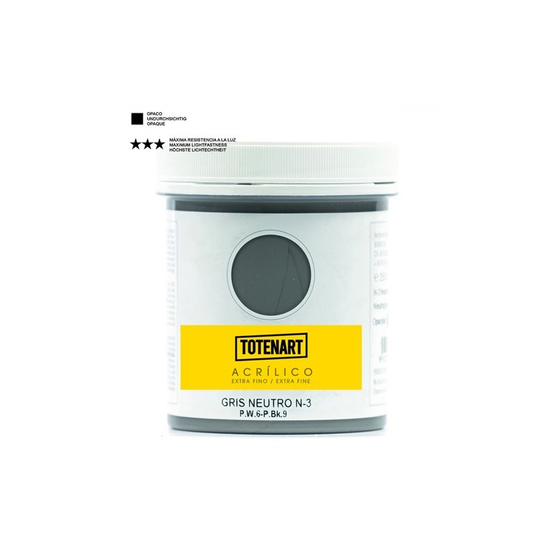 Fine art shop - Acrylic Neutral Gray 250 ml. totenart | totenart.com