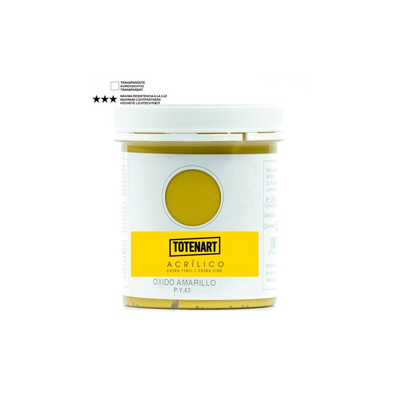 Fine art shop - Acrylic Yellow Oxide 250 ml. totenart | totenart.com