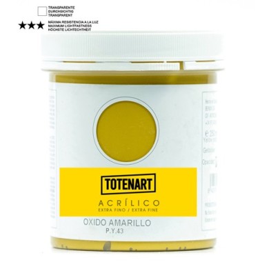 Fine art shop - Acrylic Yellow Oxide 250 ml. totenart | totenart.com