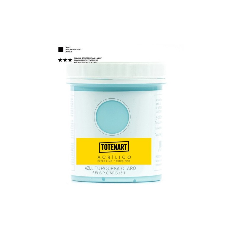 Fine art shop - Acrylic Light Turquoise Blue 250 ml. totenart | totenart.com