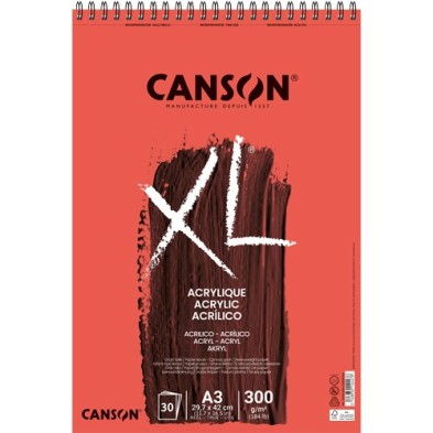  Fine art shop - Acrylic Canson XL Pad, 30 sheets, 300 gsm, A3 (rings) | totenart.com