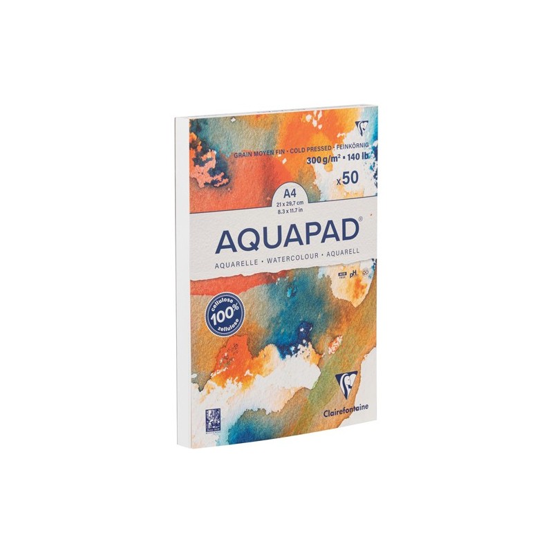  Fine art shop - Watercolor Aquapad A4 50s 300 g Fine Grain Clairefontaine | totenart.com