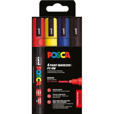 Fine art shop - Marker Case PC-5 M Posca, 4 colors | totenart.com