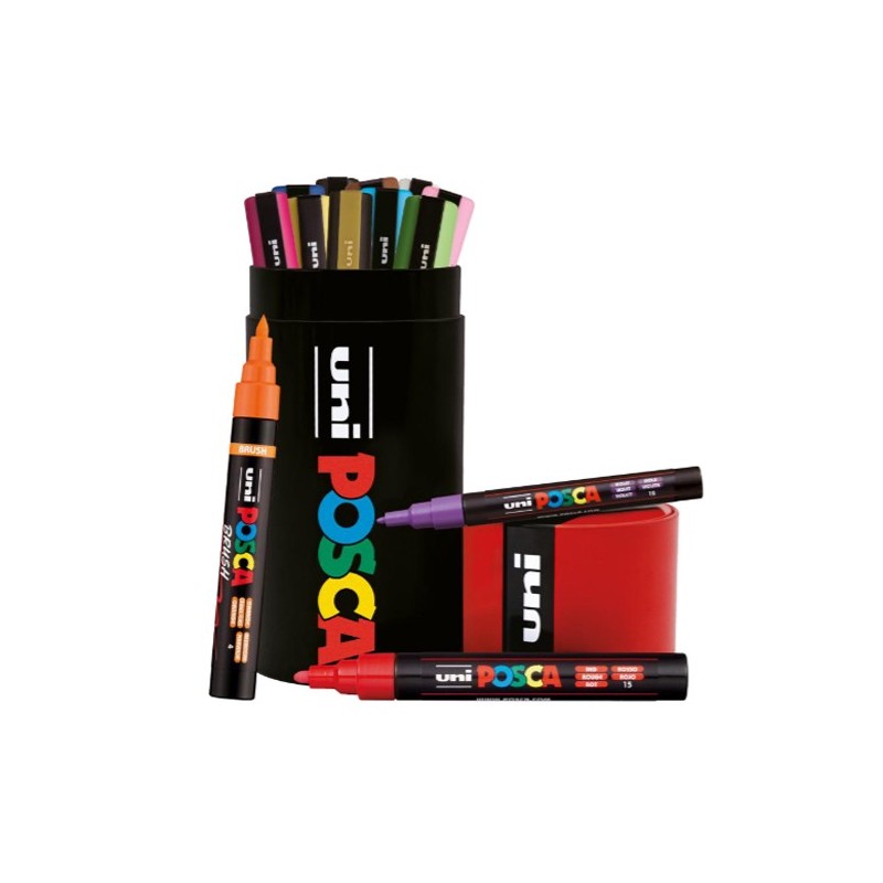 Fine art shop - Metal tube set with 13 Posca markers | totenart.com