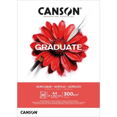  Fine art shop - Canson Graduate Acrylic Pad, 20 s, 300 g, 21x29,7 cm (A4) | totenart.com