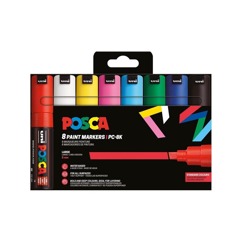 Fine art shop - Marker Case PC-8K Posca, 8 colors | totenart.com