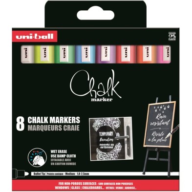 Fine art shop - Chalk Marker Case 8 colors, 1.8-2.5 mm, Uni-Ball | totenart.com