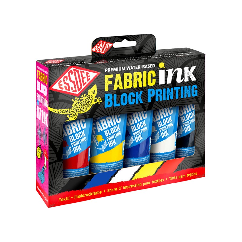 Fine art shop - Essdee Fabric Block Printing Inks kit 5 Primary Colors 100 ml | totenart.com
