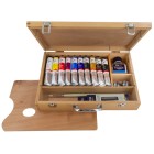 Oil Titan Extra thin, wooden box, 10 colours 40 ml.