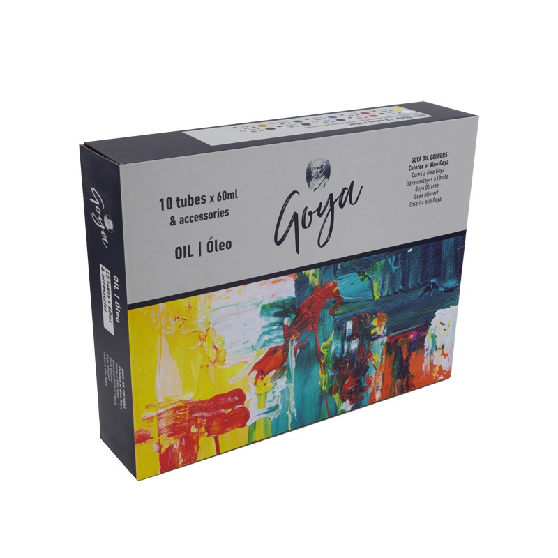 Oil Titan Extra thin, wooden box, 10 colours 40 ml.