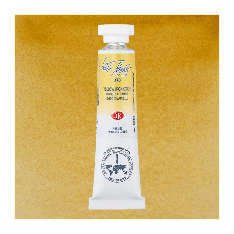 Fine art shop - White Nights Watercolors in tube 10 ml. Yellow Iron Oxide 270 | totenart.com