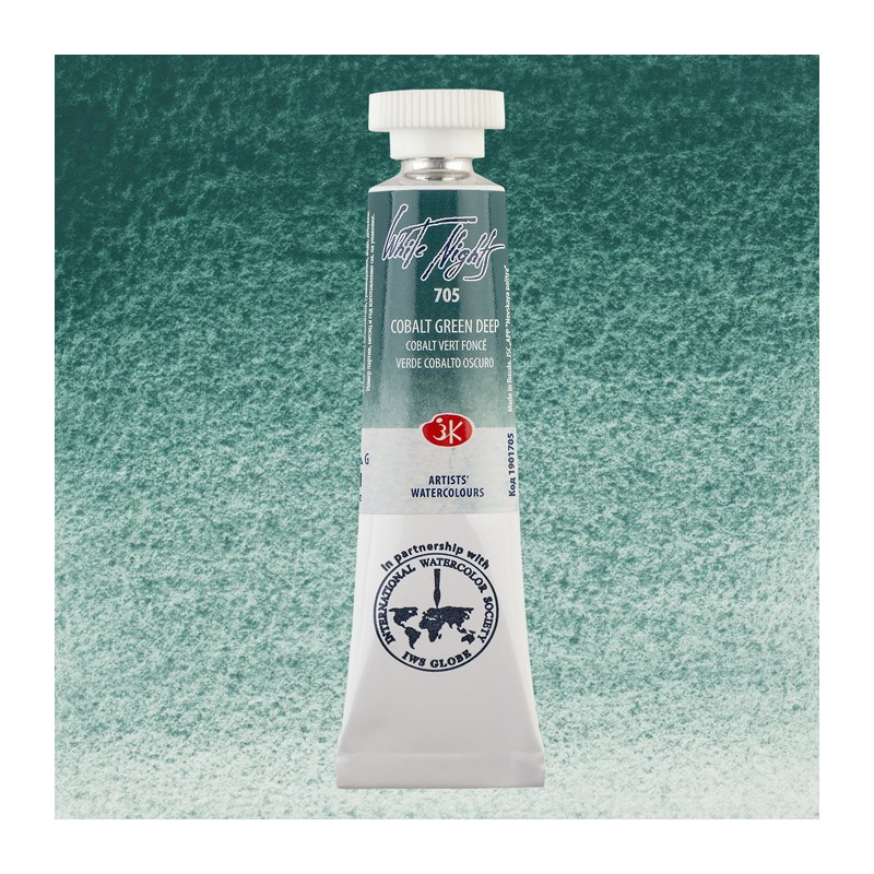 Fine art shop - White Nights Watercolors in tube 10 ml. Cobalt Green Deep 705 | totenart.com