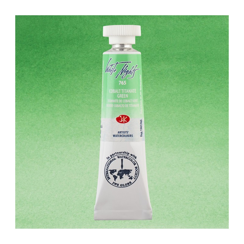 Fine art shop - White Nights Watercolors in tube 10 ml. Cobalt Titanate Green 765 | totenart.com