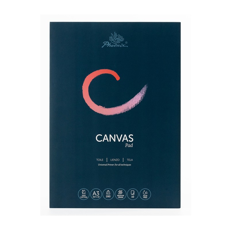  Fine art shop - Canvas Pad, Medium Grain, A3,  280 gr. 10 s. Phoenix | totenart.com