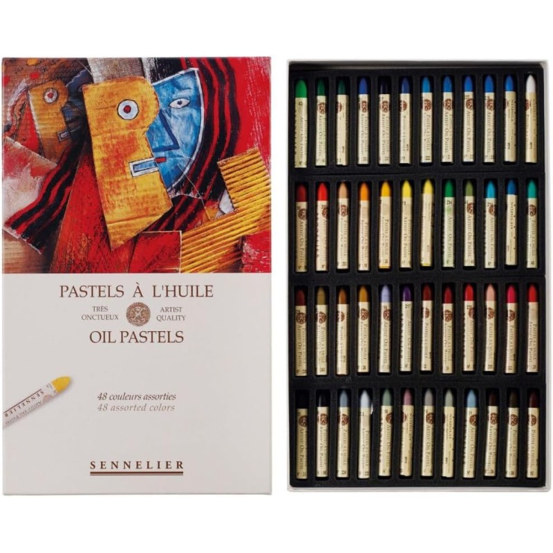  Fine art shop - Box Oil Pastel Sennelier 48 units, Universal Set | totenart.com