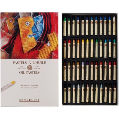  Fine art shop - Box Oil Pastel Sennelier 48 units, Universal Set | totenart.com