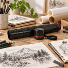 Extendable Poster Tube 10x130 cm with Shoulder Strap | Totenart
