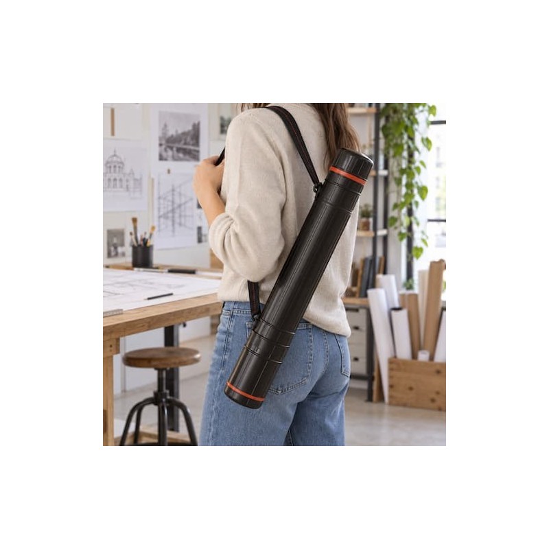 Extendable Poster Tube 10x130 cm with Shoulder Strap | Totenart