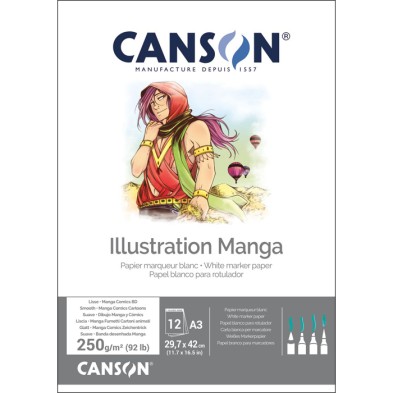  Fine art shop - Canson Illustration Manga pad 12h 250g A3 | totenart.com