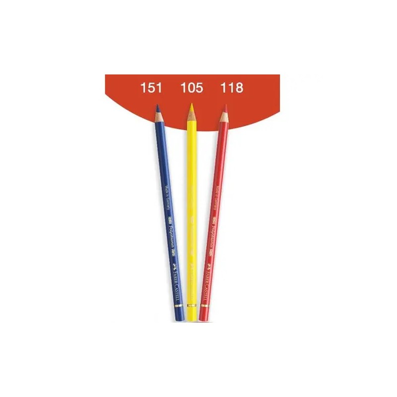 Polychromos 3 Colour Creative Set Faber-Castell Strawberry: Polychromos pencils nos. 151, 105 and 118