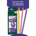 Polychromos 3 Colour Creative Set Faber-Castell Iris Flower: set box and pencils