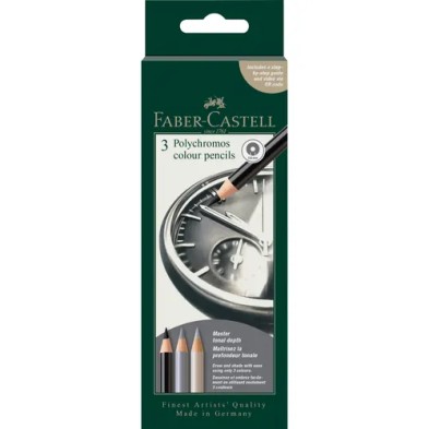Polychromos 3 Colour Creative Set Clock | Totenart
