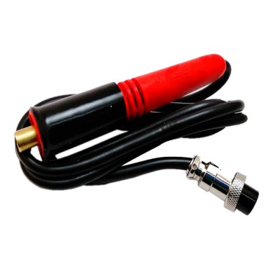 Red and black plastic handpiece for Reig pyrography machine with cable and M25 connector | Totenart