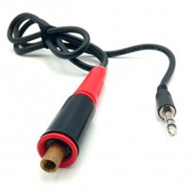 Red and black plastic handpiece for Reig pyrography machine with cable and jack plug | Totenart