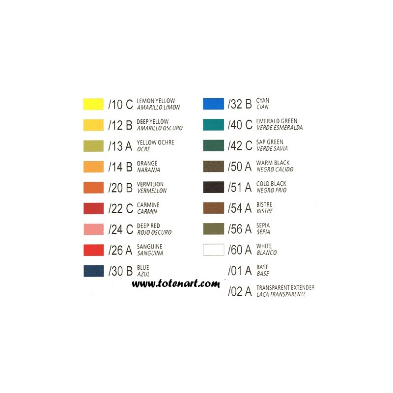 Tinta calcog. Artools Negro cÃ¡lido 60 ml.