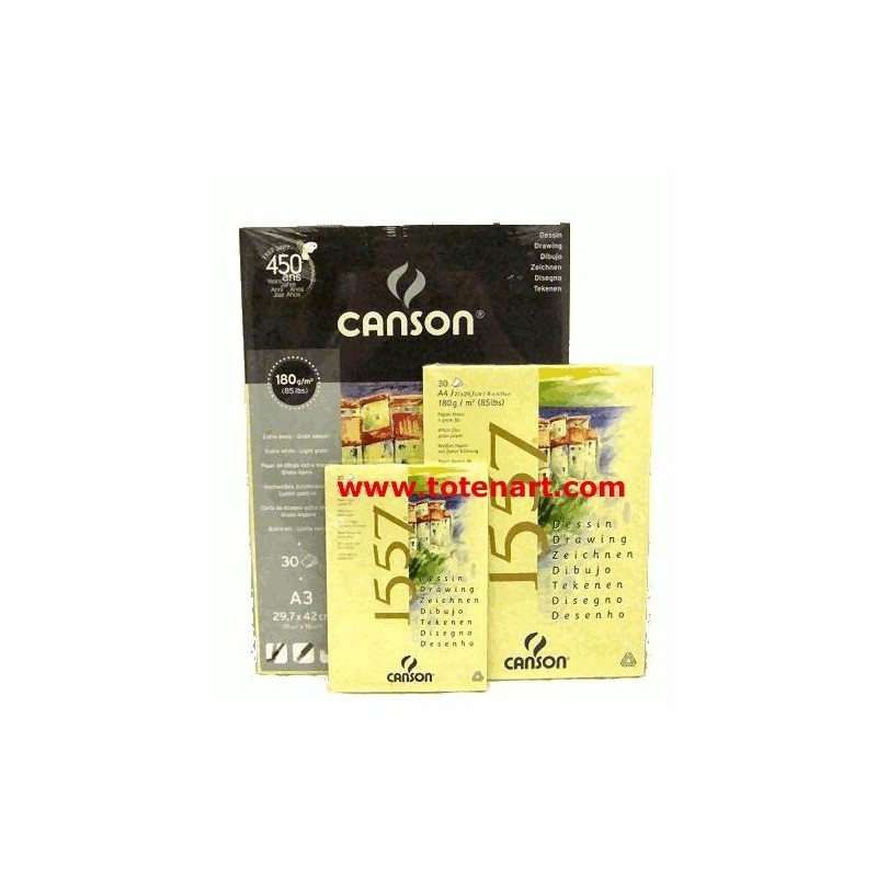  Fine art shop - 1557 Canson (Glued Pad), 30 s., 180 gr., 21x29.7 cm. | totenart.com
