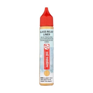 Classy Gold Glass Relief Liner 8020, 28 ml. Artcreation